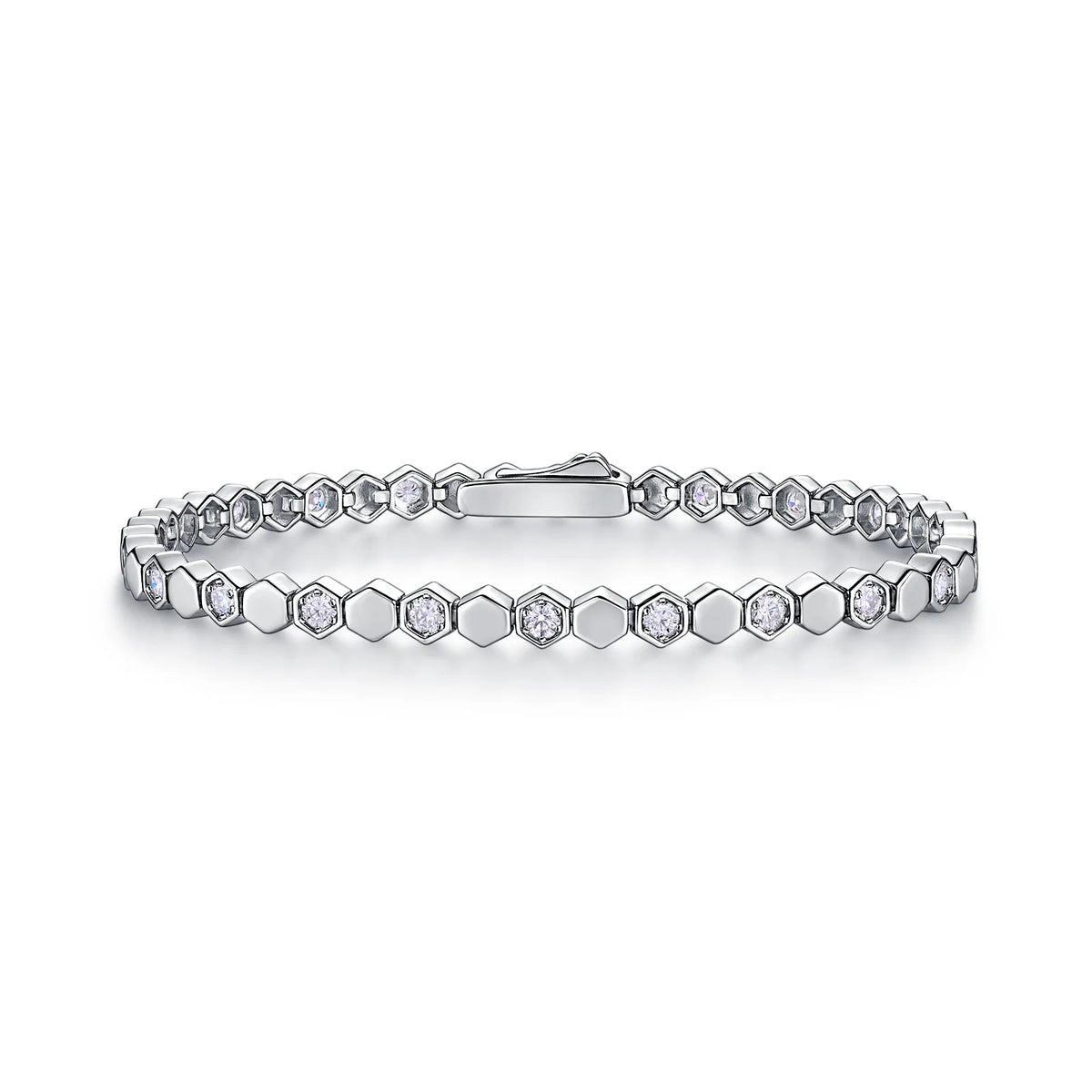Évol Honeycomb Style Deluxe Moissanite Bracelet
