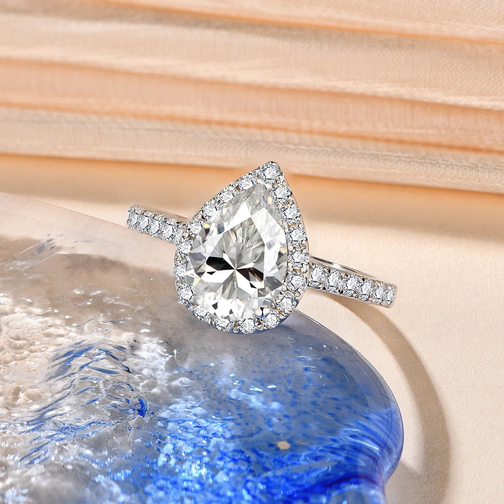 Virelle Pear Cut Moissanite Engagement Ring 2.0ct