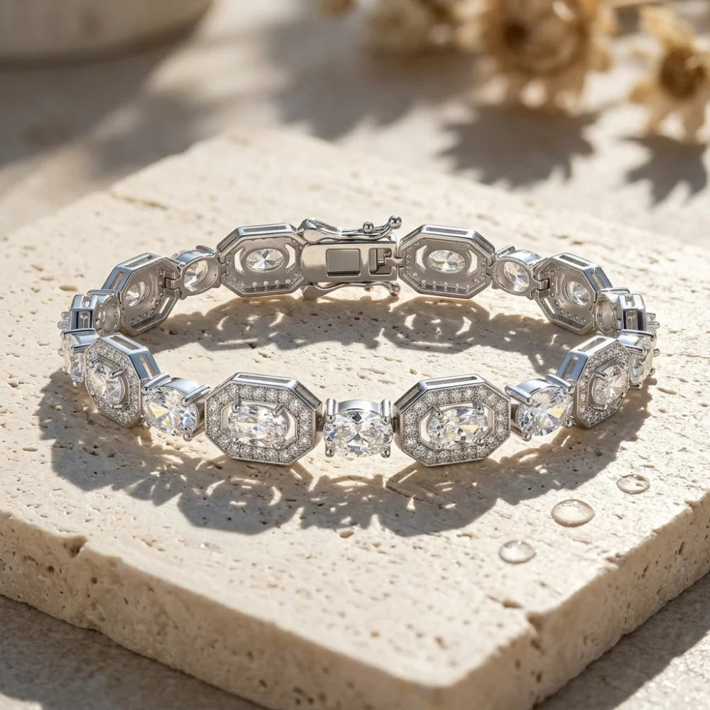 Impéria Deluxe Moissanite Iced-Out Bracelet