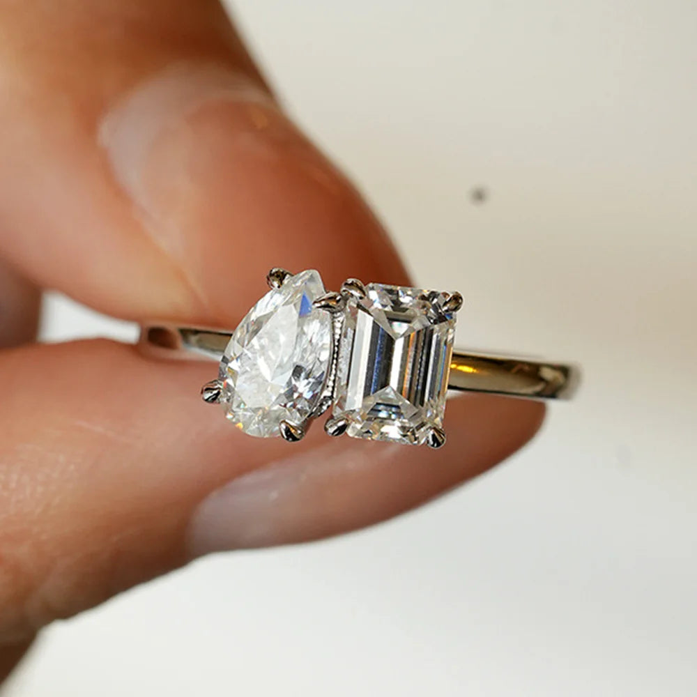 Toi et Moi Two-Stone Deluxe Moissanite Ring 4.0ctw