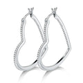 Heart Deluxe Pavé Moissanite Earrings