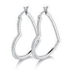 Heart Deluxe Pavé Moissanite Earrings