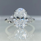 Lumière Deluxe 4.5ct Oval Cut Moissanite Ring