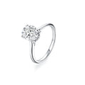 Novaire Deluxe Oval Moissanite Solitaire Ring 2.0ct