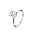 Novaire Deluxe Oval Moissanite Solitaire Ring 2.0ct