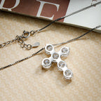 Deluxe 4.8ctw Moissanite Cross Necklace