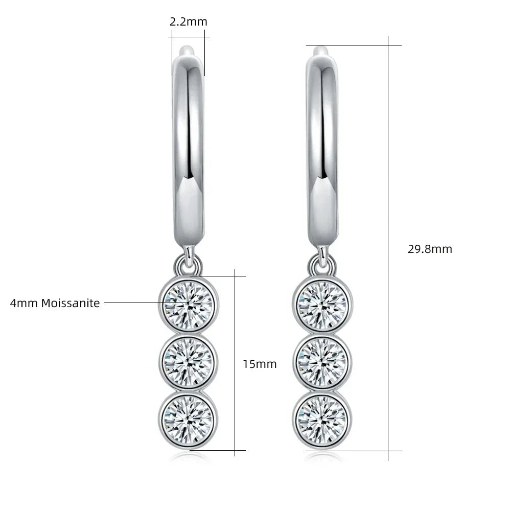 Carisma Deluxe 1.8ctw Moissanite Earrings