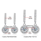 Orlys Hoop Dangle Deluxe Moissanite Earrings