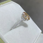 Kalem 2ct Champagne Oval Deluxe Moissanite Solitaire Ring
