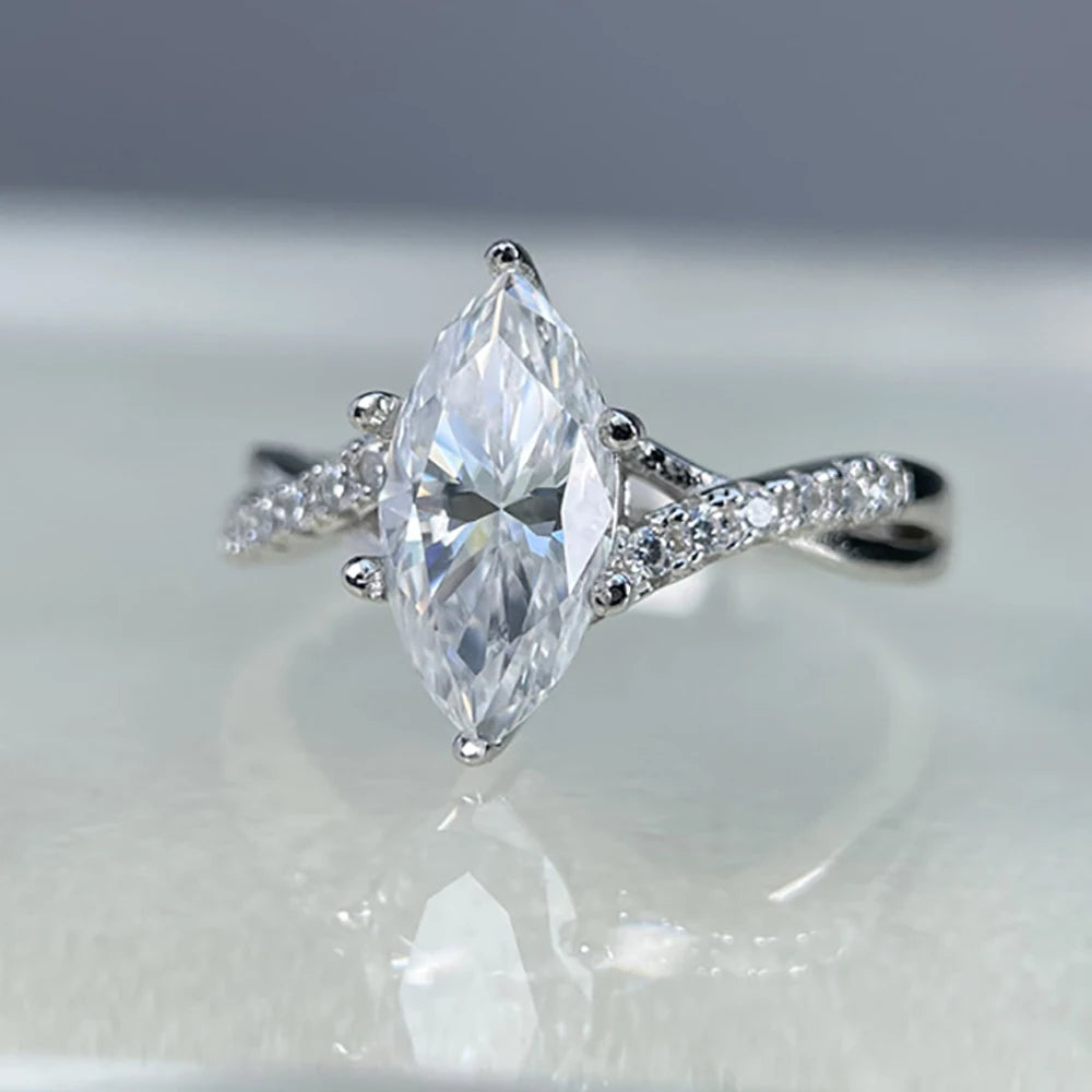 Lorienne Deluxe Marquise Cut Moissanite Ring 2.0ct