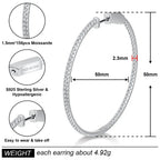 Ollys Deluxe Pavé Moissanite Hoop Earrings