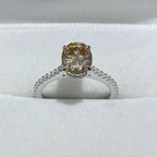 Kalem 2ct Champagne Oval Deluxe Moissanite Solitaire Ring