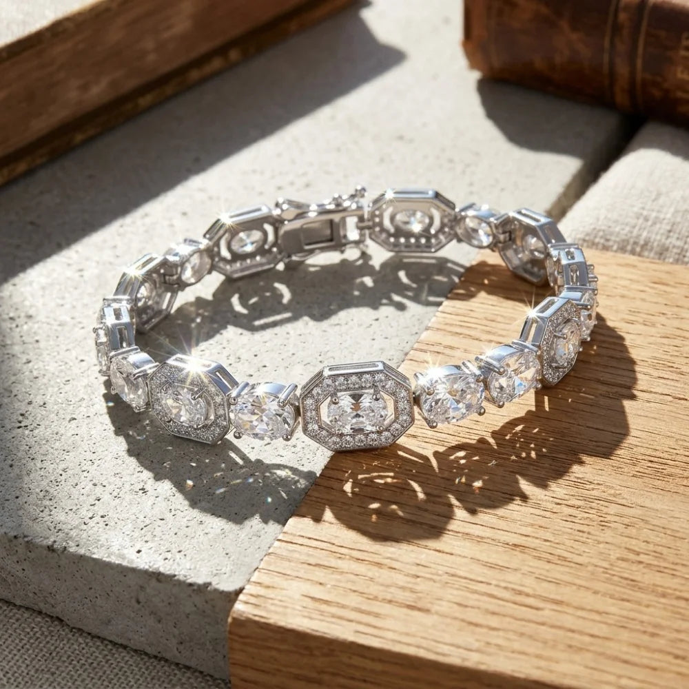 Impéria Deluxe Moissanite Iced-Out Bracelet