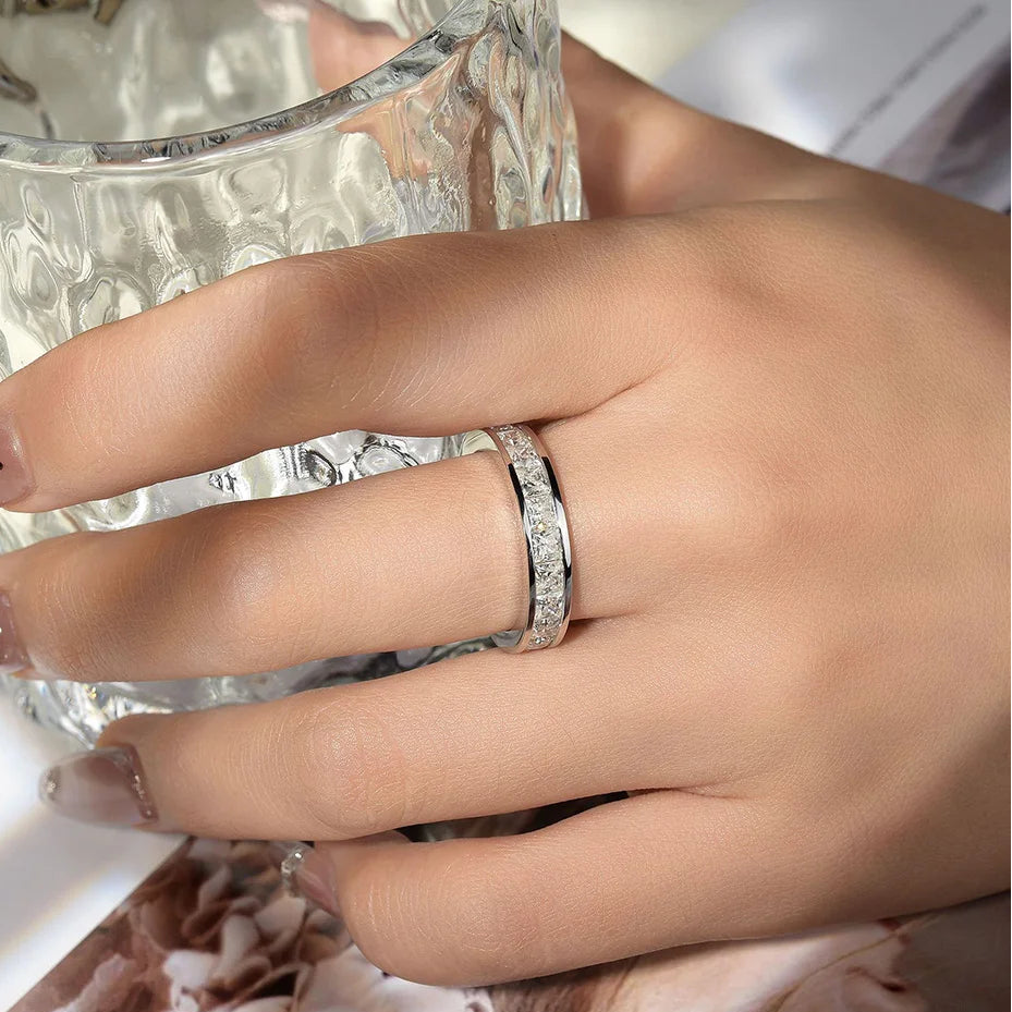 Souveraine Deluxe Moissanite Eternity Ring 6.6ctw