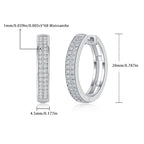Deluxe 0.34ctw Pavé Moissanite Hoop Earrings