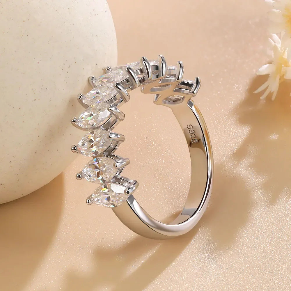 Nivelle Deluxe 10-Stone Moissanite Eternity Ring 3.0ctw