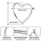 Heart Deluxe Pavé Moissanite Earrings