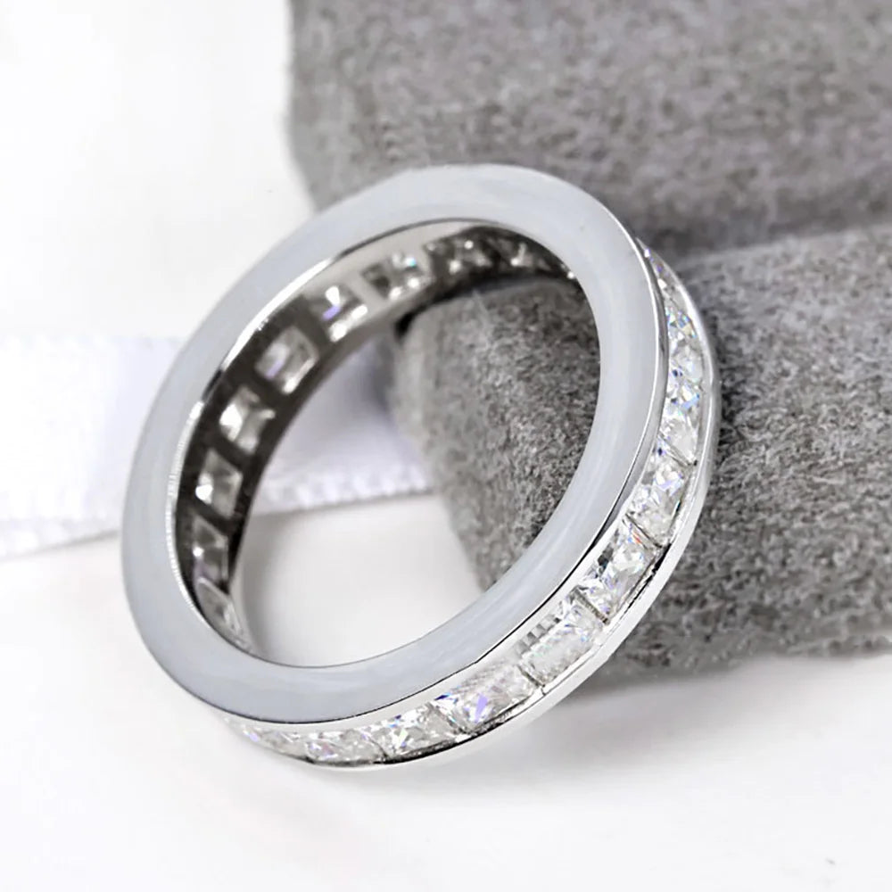Souveraine Deluxe Moissanite Eternity Ring 6.6ctw