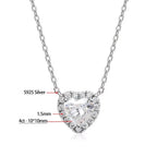 Pavé Heart Deluxe Moissanite Necklace