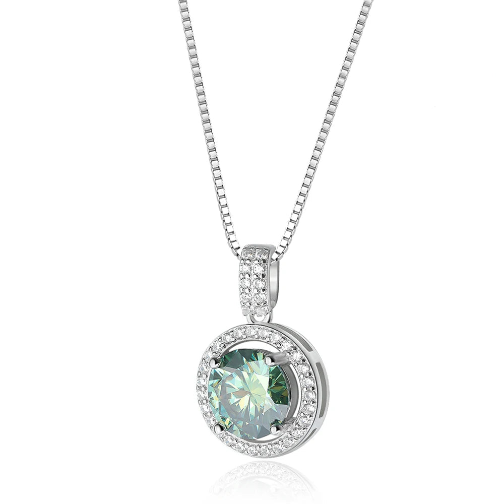 Oceane 2ct Green Deluxe Moissanite Necklace