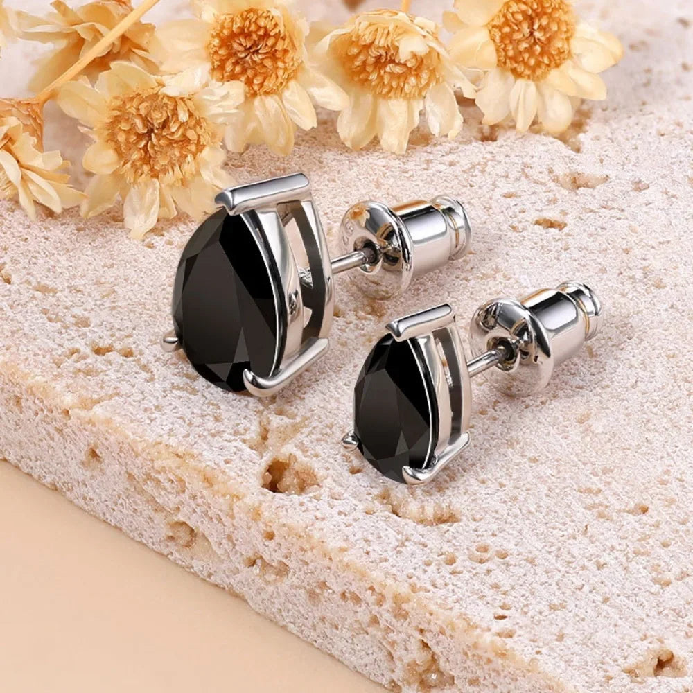 Goutte Deluxe Black Moissanite Earrings 2.0ctw – 4.0ctw