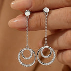 Avoré Circle Drop Earrings Deluxe Moissanite