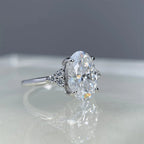 Lumière Deluxe 4.5ct Oval Cut Moissanite Ring