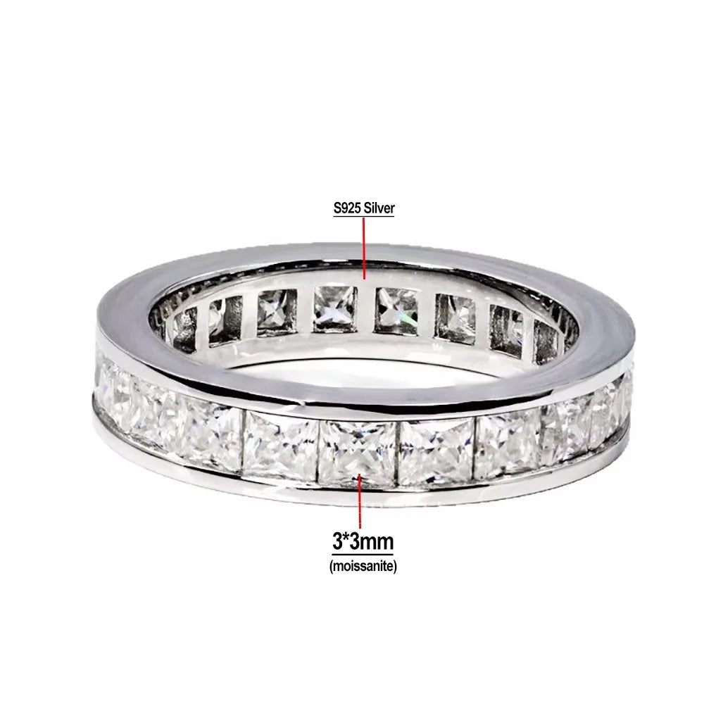 Souveraine Deluxe Moissanite Eternity Ring 6.6ctw