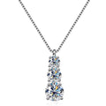 Iris Three-Stone Deluxe Moissanite Necklace