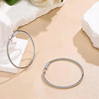 Ollys Deluxe Pavé Moissanite Hoop Earrings